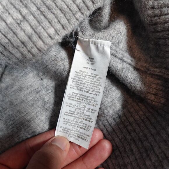 Boden Mohair Wool Blend Crewneck Sweater Mens Medium Knitted Grey Melange - Picture 3 of 8